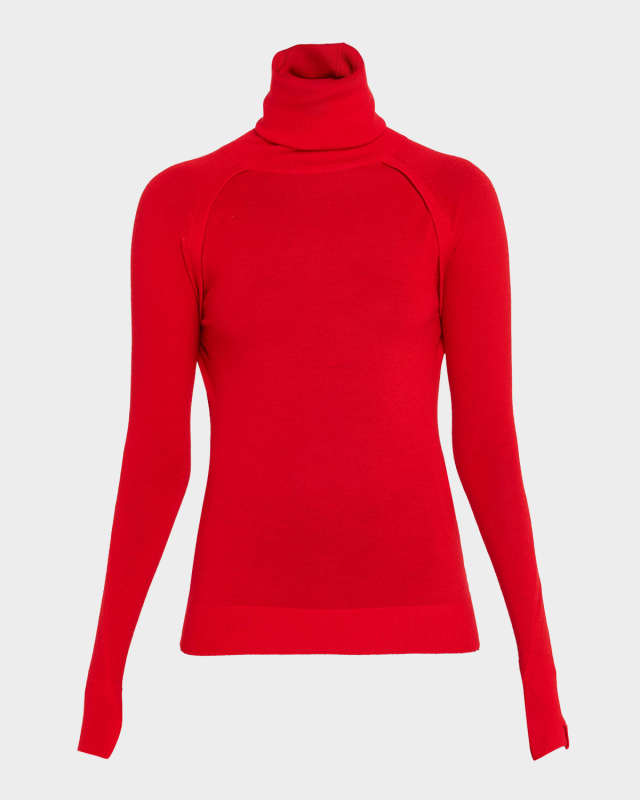 Turtleneck Raglan Long-Sleeve Sweat
